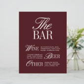 ヴィンテージエレガントブルゴーニュバーメ結婚ニューのサイン (スタンド正面)