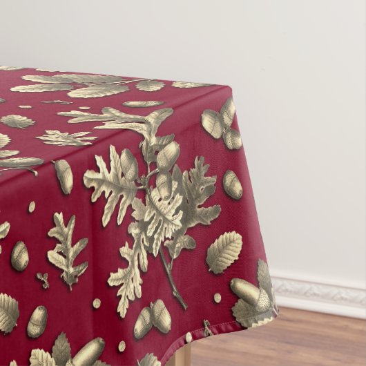 ヴィンテージエレガントブルゴーニュ金ゴールドオ離れークズ テーブルクロス (インサイチュ)
