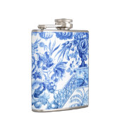 ヴィンテージエレガントブルーと白のチャイノワセリー フラスク (右)