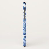 ヴィンテージエレガントブルーと白のチャイノワセリー Case-Mate iPhoneケース (裏面/左)