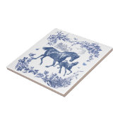 ヴィンテージエレガントブルーウマフローラ タイル (側面)