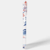 ヴィンテージエレガントブルークリームコーラルフローラ Case-Mate iPhoneケース (裏面 / 右)