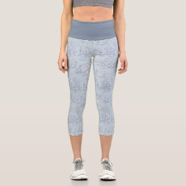 ヴィンテージエレガントブルーグレートイレデジュイ カプリレギンス