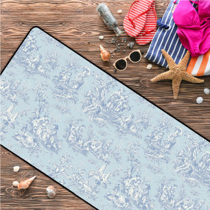 ヴィンテージエレガントブルーグレートイレデジュイ デスクマット