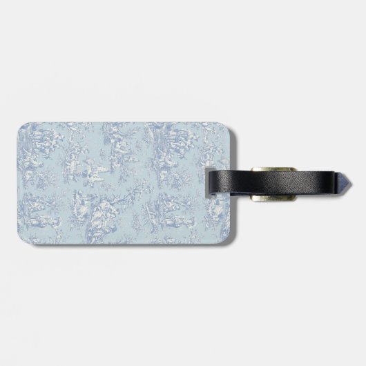 ヴィンテージエレガントブルーグレートイレデジュイ ラゲッジタグ (裏面横)
