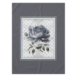 ヴィンテージエレガントブルーチノイスリートイレデジュイ テーブルクロス