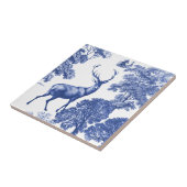 ヴィンテージエレガントブルートイルディアー・イン・ウッズ タイル (側面)