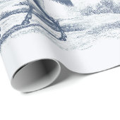 ヴィンテージエレガントブルートイレホースブリーズ ラッピングペーパー (ロールコーナー)