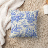 ヴィンテージエレガントブルートワールデジュイ クッション (ブランケット)