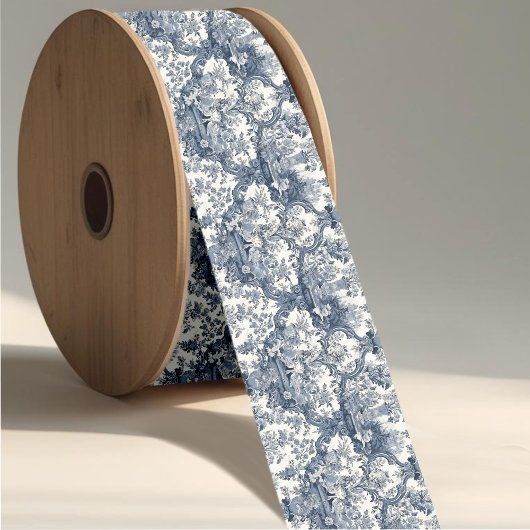 ヴィンテージエレガントブルートワールデジュイ グログランリボン