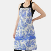 ヴィンテージエレガントブルートワール・ド・ジュイ印刷 エプロン (インサイチュ)