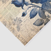 ヴィンテージエレガントブルーバラ 薄葉紙 (詳細)