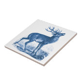 ヴィンテージエレガントブルーホワイトディアー タイル (側面)