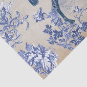 ヴィンテージエレガントブルーホースフローラトイレクラフト 薄葉紙 (詳細)