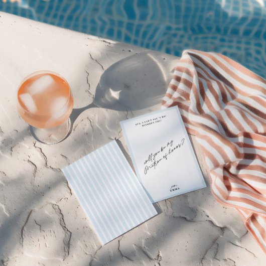 ヴィンテージエレガントブルーマトロンの名誉の提案カード 招待状