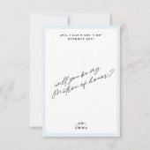 ヴィンテージエレガントブルーマトロンの名誉の提案カード 招待状 (正面)