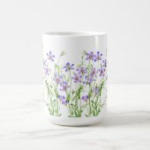 ヴィンテージエレガントブルーワイルドフラワーラージマグ コーヒーマグカップ (中央)