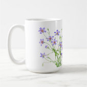 ヴィンテージエレガントブルーワイルドフラワーラージマグ コーヒーマグカップ (左)