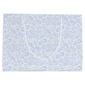 ヴィンテージエレガントブルーヴェネツィアフローラ植物学 ラージペーパーバッグ (裏面)