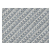 ヴィンテージエレガントブルー花柄トイルフルーリー テーブルクロス (正面(横))