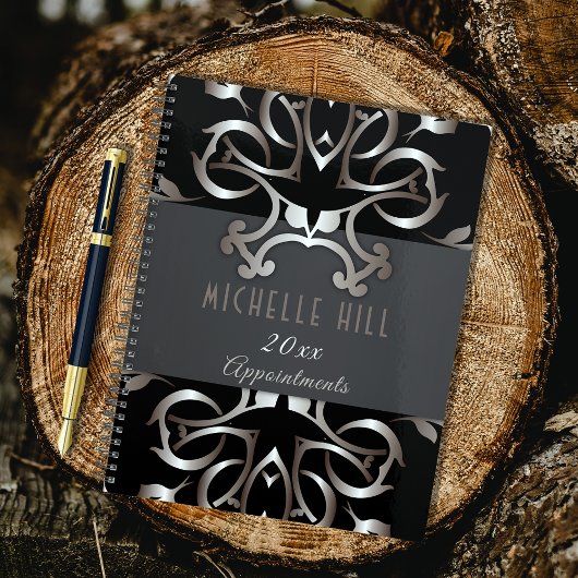 ヴィンテージエレガントブロンズバロックアポイントメント本 プランナー手帳