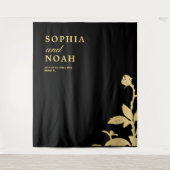 ヴィンテージエレガントブ結婚ラックの写真ブース タペストリー (正面)