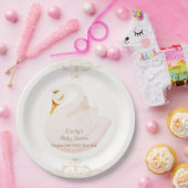 ヴィンテージエレガントプリンセススワンガールベビーシャワー ペーパープレート (パーティー)