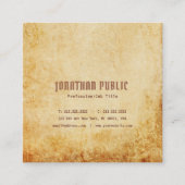 ヴィンテージエレガントプロフェッショナルプレミアムシックリュックス スクエア名刺 (正面)