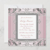 ヴィンテージエレガントベビーガールシャワー招待状 招待状 (裏面)