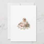 ヴィンテージエレガントベビーガールバプテスマ 招待状 (裏面)