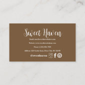 ヴィンテージエレガントベーカリー 名刺 (裏面)