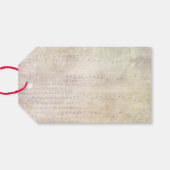 ヴィンテージエレガントベージュ&ブラックポエトリーバレンタイン ギフトタグ (裏面横)