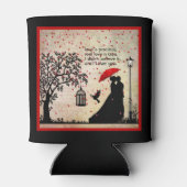 ヴィンテージエレガントベージュ&ブラックポエトリーバレンタイン 缶クーラー (裏面)