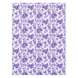 ヴィンテージエレガントペリウィンクルブルーフランスのトイルディアー テーブルクロス