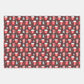 ヴィンテージエレガントホットココア&キャンディースイーツパターン ラッピングペーパーシート (正面3)