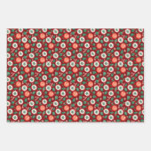 ヴィンテージエレガントホットココア&キャンディースイーツパターン ラッピングペーパーシート (正面)