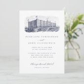 ヴィンテージエレガントホテルデスティネーションウェディング 招待状 (スタンド正面)