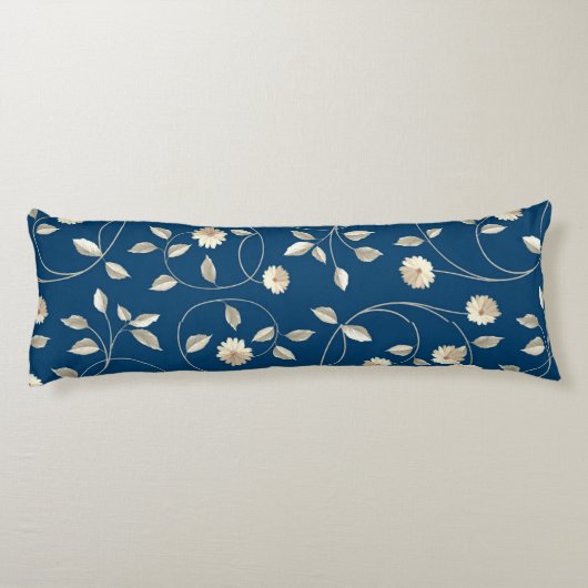 ヴィンテージエレガントホワイトデイジーシック寝具 ボディピロー (裏面)