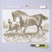 ヴィンテージエレガントホースマーレフォールラブ 薄葉紙 (クラフト)