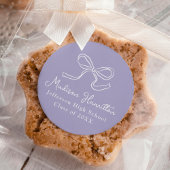 ヴィンテージエレガントボウパープル卒業 ラウンドシール