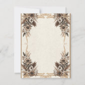 ヴィンテージエレガントボヘミアンフローラウェディングRSVP 招待状 (裏面)