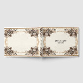 ヴィンテージエレガントボヘミフローラ結婚の歓迎 ゲストブック (全面)