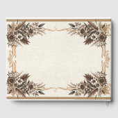 ヴィンテージエレガントボヘミフローラ結婚の歓迎 ゲストブック (裏面)