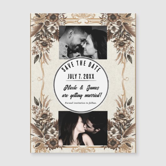 ヴィンテージエレガントボヘミ結婚アフローラ救の日付 (正面)