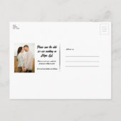 ヴィンテージエレガントボヘミ結婚アフローラ救の日付 案内ポストカード (裏面)