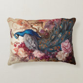 ヴィンテージエレガントボホデカビクトリアンップピーコック アクセントクッション (正面)