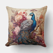 ヴィンテージエレガントボホデカビクトリアンップピーコック クッション (正面)