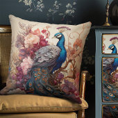 ヴィンテージエレガントボホデカビクトリアンップピーコック クッション