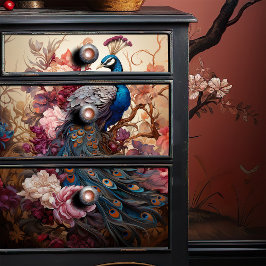 ヴィンテージエレガントボホデカビクトリアンップピーコック 薄葉紙