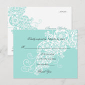 ヴィンテージエレガントボホフローラペイズリーウェディングRSVP インビテーションポストカード (正面/裏面)